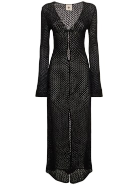 The Garment: Robe midi en coton biologique Tanzania - Noir - women_0 | Luisa Via Roma