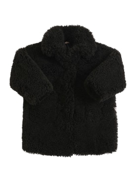 N°21: Faux fur coat - Black - kids-girls_0 | Luisa Via Roma