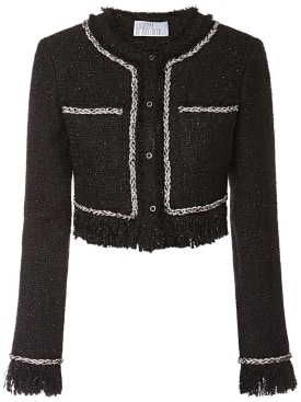 Giuseppe Di Morabito: Embellished bouclé  jacket - Black - women_0 | Luisa Via Roma