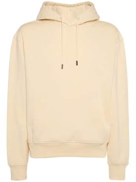 Jacquemus: Le Sweatshirt Brode cotton hoodie - Beige - men_0 | Luisa Via Roma