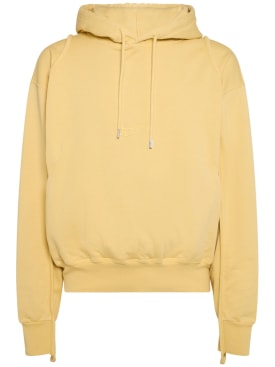 Jacquemus: Le Sweatshirt Camargue cotton hoodie - Yellow - men_0 | Luisa Via Roma
