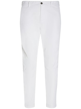Dsquared2: Pantalon sexy chino en coton stretch - Blanc - men_0 | Luisa Via Roma