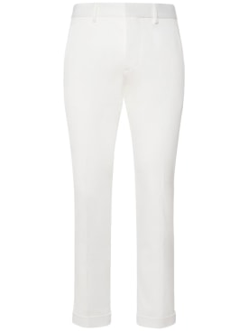 Dsquared2: Cool Guy stretch cotton pants - White - men_0 | Luisa Via Roma