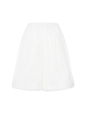 Max Mara: Oliveto poplin shorts - White - women_0 | Luisa Via Roma
