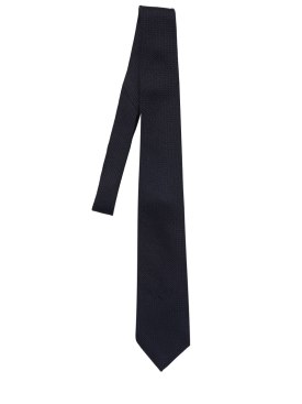 Tom Ford: Corbata de seda 8cm - Azul Tinta - men_0 | Luisa Via Roma