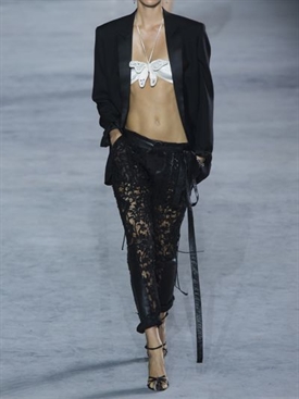 レザー＆レース パンツ