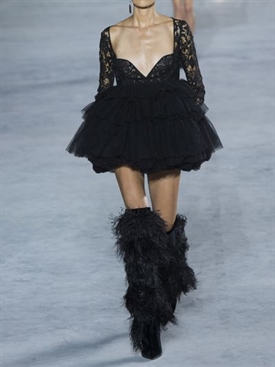 レース＆チュール ミニドレス