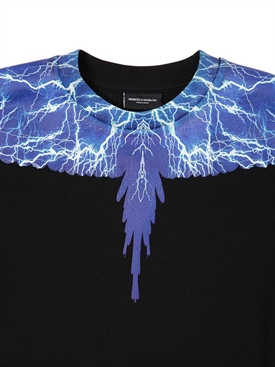 marcelo burlon county of milan闪电翅膀印图纯棉卫衣 1684&bigstar
