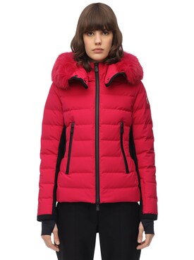 ladies red moncler jacket