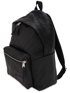 Eastpak - Mochila de piel pespunteada 24l - Negro | Luisaviaroma
