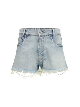 Miu Miu - Cotton denim shorts - L.Blue 