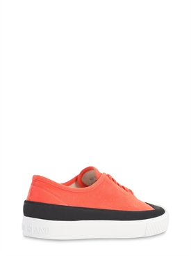 Stone Island - Cotton canvas sneakers - Orange | Luisaviaroma