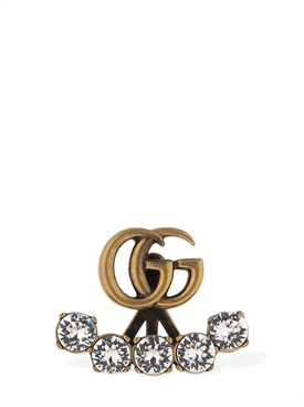 Gucci - Gg marmont crystal mono earring - Gold/Crystal | Luisaviaroma