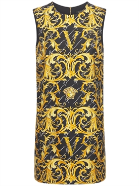 Versace - Tunique en sergé de soie imprimée - Multicolore | Luisaviaroma