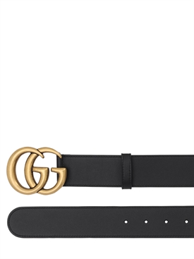 Gucci - 40mm gg gold buckle leather 