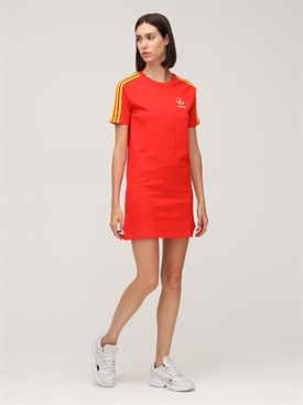 adidas t shirt dress red