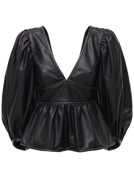 staud leather top