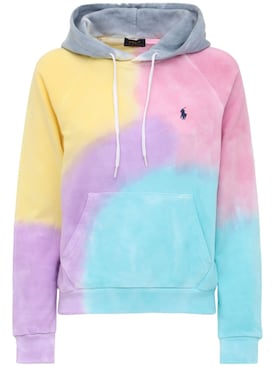 tie dye cotton candy hoodie polo