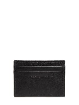 Dsquared2 - Icon print leather card holder - Black/White | Luisaviaroma