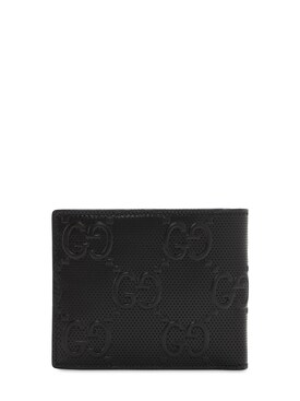 gucci embossed leather wallet