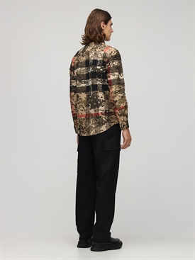 Camo check classic cotton poplin shirt 