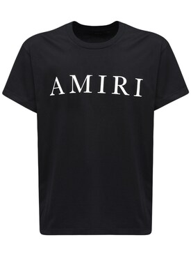 BLACK T-shirt with velour lettering Amiri T-shirts BLACK T-shirt with velour lettering Amiri T-shirts