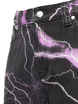 Jaded London - Purple lightning print denim jeans - | Luisaviaroma