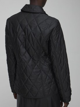 burberry men's quilted jacket black