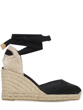 black designer wedges