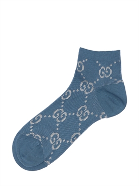 Gucci - Calzini in misto cotone jacquard gg - | Luisaviaroma