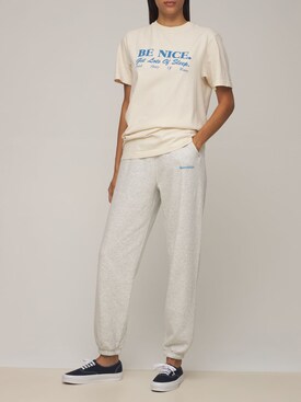 Sporty & Rich - Be nice cotton t-shirt - | Luisaviaroma