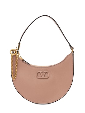 V Logo Signature Mini Leather Shoulder Bag in Green - Valentino Garavani