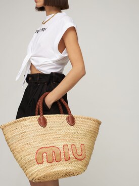 miu miu straw bag