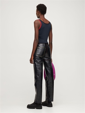 Peter Do - Leather pants w/ shiny 