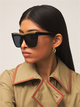 Stella McCartney - Falabella chain squared sunglasses - | Luisaviaroma