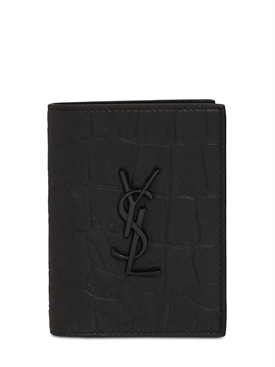 ysl croc wallet