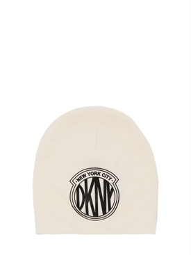 DKNY - Logo cotton blend knit beanie 