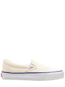 vans slip on natural white