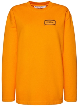 Off-White - Sudadera oversize de jersey con logo - Naranja | Luisaviaroma