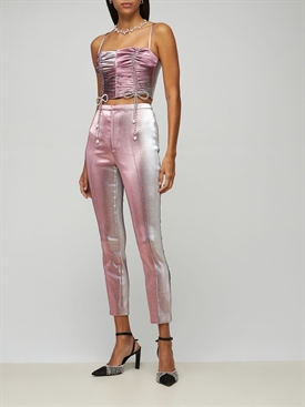 Area - Cotton blend zipped leggings 