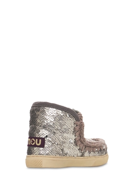Mou - Botas esquimal de shearling con lentejuelas - | Luisaviaroma