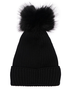 Moncler - Virgin wool knit beanie w 
