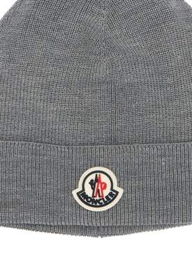 Moncler - Logo wool blend knit beanie 