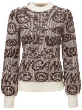 ganni alpaca knit blouse