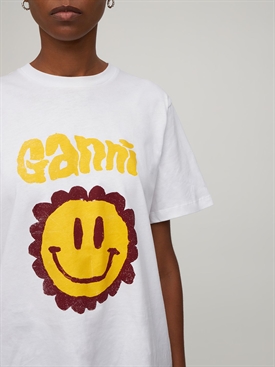 GANNI - Flower organic cotton jersey t 