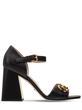 Gucci - Sandali “baby” in pelle con morsetto 95mm - Nero | Luisaviaroma