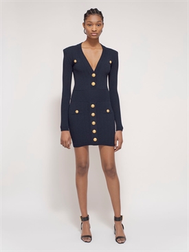 balmain button dress