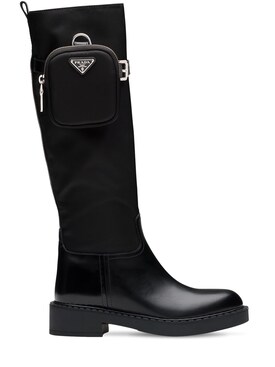 prada women's boots black