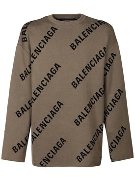 balenciaga grey knit sweater