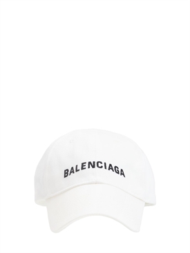 Balenciaga - Cappello baseball con logo ricamato - Bianco/Nero |  Luisaviaroma